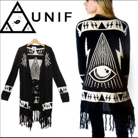 UNIF | Psychic Poncho Fringe Cardigan Sweater UNIF | Psychic Poncho Fringe Cardigan Sweater